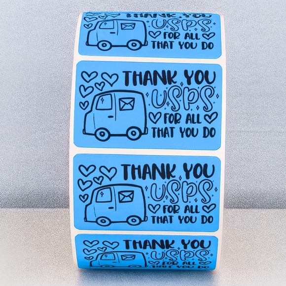 Thank You USPS Stickers – Mail Carrier Appreciation Labels for Packages 2" - Picture 1 of 11